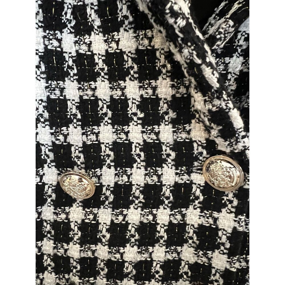 Bloomchic Women's Black & White Plaid Blazer Dressy Jacket Plus Size 22/24 NWT - Picture 6 of 9
